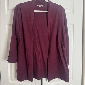 Revolution Burgundy Open-Front Cardigan